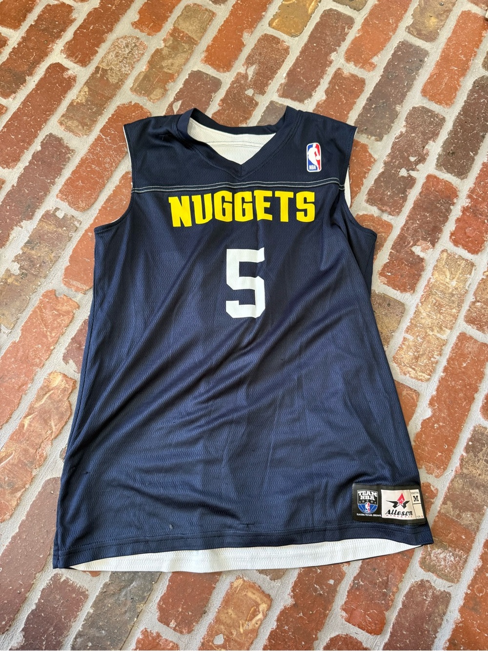 NBA Kids Denver Nuggets Navy and Yellow Jersey #5